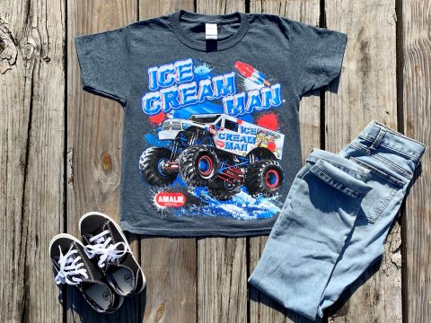 Ice Cream Man Charcoal T-Shirt